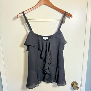 Asymmetrical Cami by Mittoshop Black Top Size S ( fits like Large)